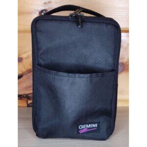 Vintage GEMINI 12 CD Carrying Case Black Nylon Strap Storage Logic 1993 Made USA